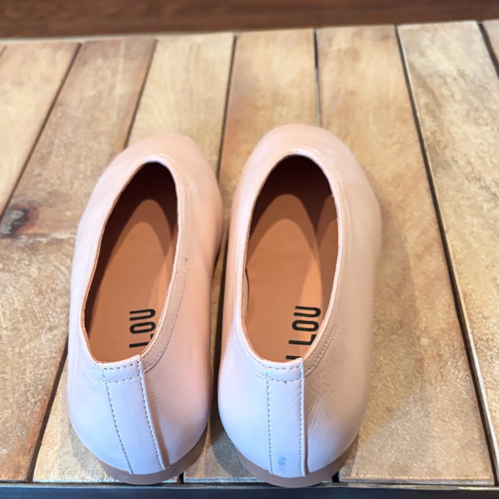 LOU Blush Pink Leather Ballet Flats